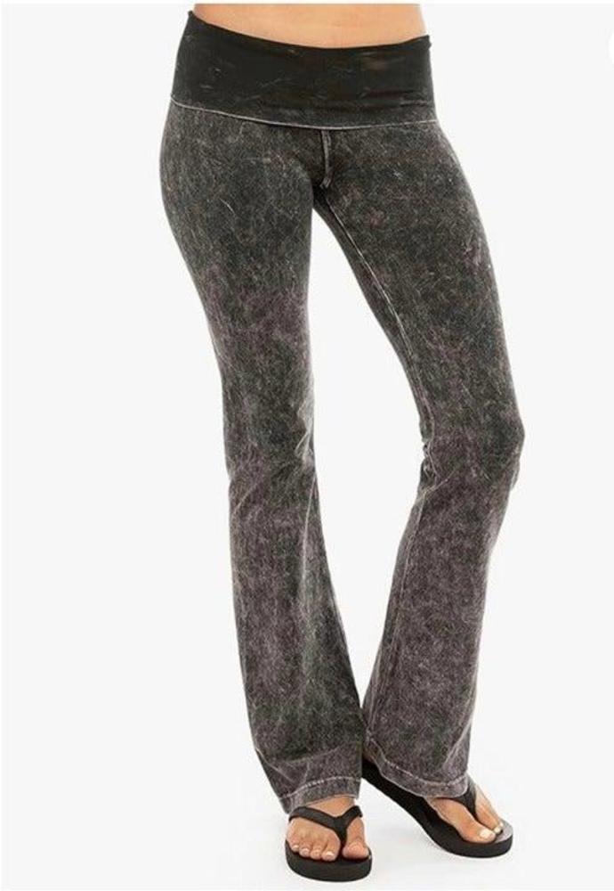 Hard Tail yoga pants Style#330 Charcoal mineral wash
